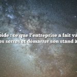 Réponse rapide : ce que l’entreprise a fait va partir pour acheter les serres et démarrer son stand à la ferme
